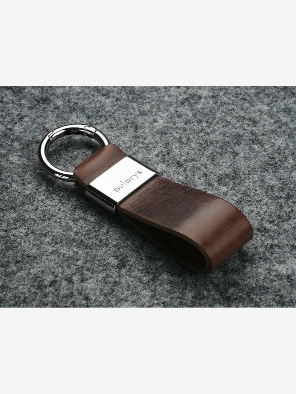 Pularys Pularys Moška usnjena denarnica in obesek za ključe v darilnem kompletu rjave barve 189414102