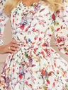 numoco Obleka z dekoltejem - barvno cvetje na svetli podlagi Numoco ZOE