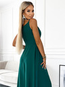 numoco Elegantna dolga maksi obleka brez naramnic - zelena Numoco CHIARA