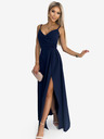 numoco Elegantna maksi obleka z naramnicami - temno modra Numoco CHIARA