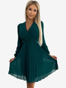 numoco Nagubana obleka iz šifona z izrezom - zelena Numoco ISABELLE