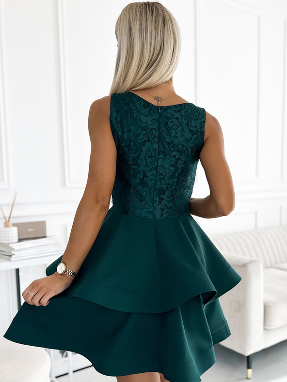 numoco Obleka s čipko - zelena Numoco LAURA