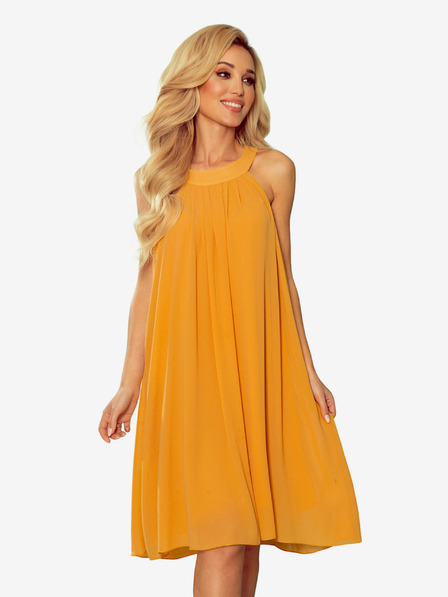 numoco Šifonska obleka s kravato - Honey Numoco ALIZEE