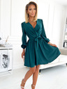 numoco Ženska obleka z izrezom - zelena Numoco BINDY