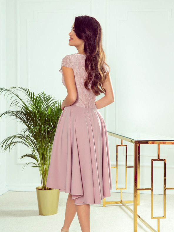 numoco Ekskluzivna obleka s čipko - roza Numoco PATRICIA