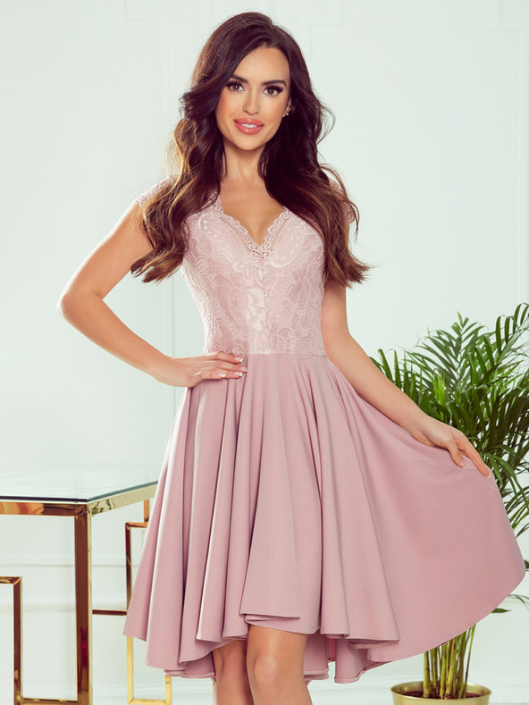 numoco Ekskluzivna obleka s čipko - roza Numoco PATRICIA