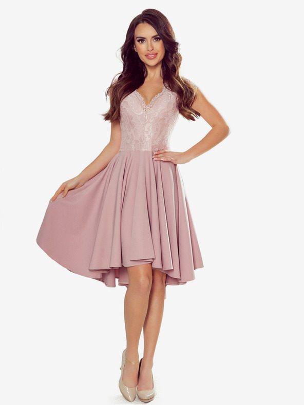 numoco Ekskluzivna obleka s čipko - roza Numoco PATRICIA