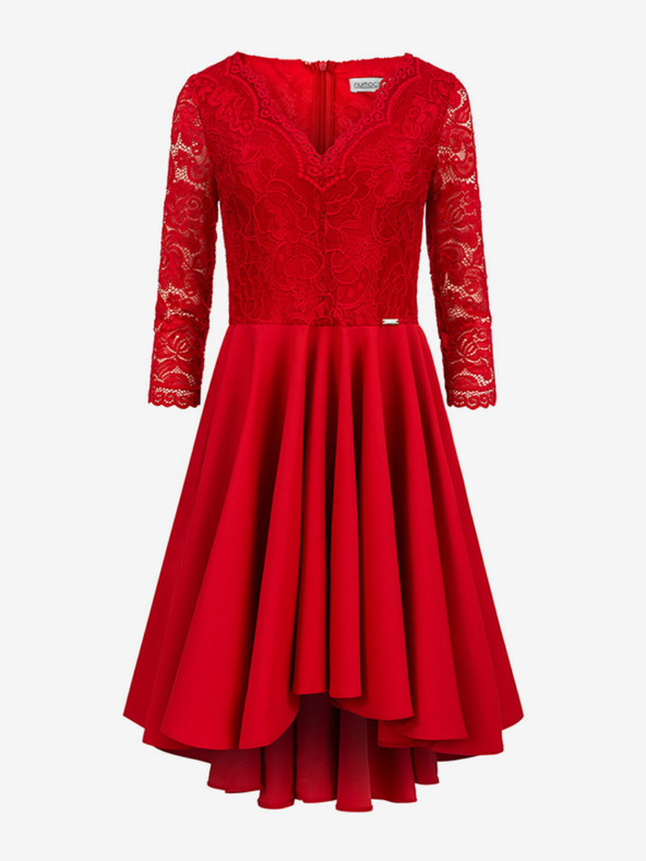 numoco Ekskluzivna obleka s čipko - rdeča Numoco NICOLLE