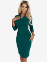 numoco Elegantna obleka z izrezom - zelena Numoco KELLY