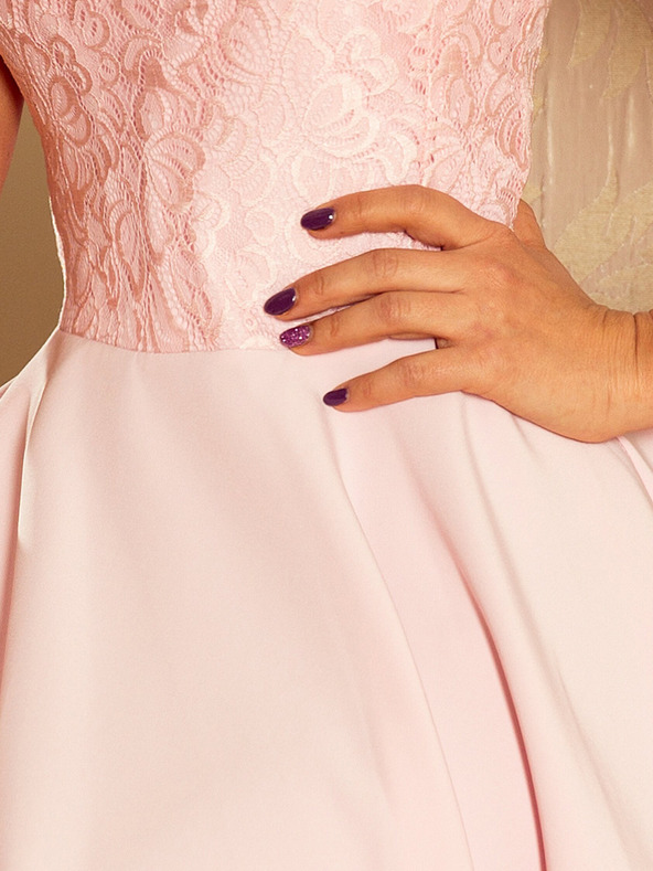 numoco Čipkasta obleka - pastelno rožnata Numoco MARTA