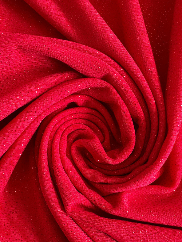 numoco Klasična obleka z izrezom na hrbtu - rdeča z bleščicami Numoco ELEONORA