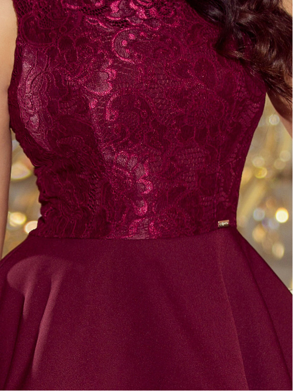 numoco Obleka s čipko - bordo barve Numoco LAURA