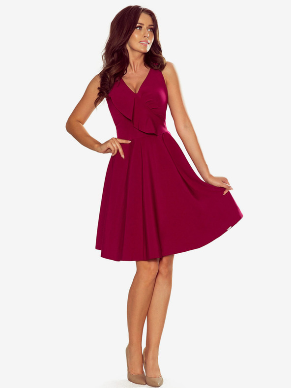 numoco Obleka z ovratnikom - bordo Numoco ANITA