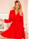 numoco Ženska obleka z izrezom - rdeča Numoco BINDY