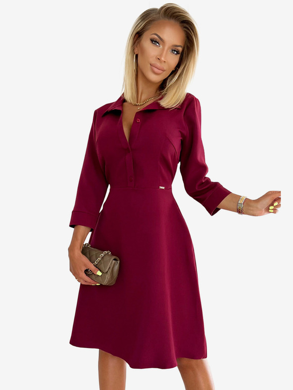 numoco Obleka z volančki - bordo Numoco SANDY