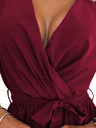 numoco Ženska obleka z izrezom - bordo Numoco BINDY