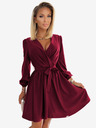 numoco Ženska obleka z izrezom - bordo Numoco BINDY