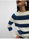 Marks & Spencer Črtast pulover iz zračne preje z vogalom Marks & Spencer modra