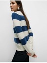 Marks & Spencer Črtast pulover iz zračne preje z vogalom Marks & Spencer modra