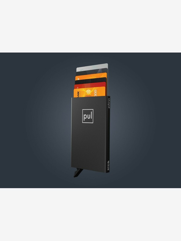 Pularys Kovček za dokumente Pularys črn, brušeni aluminij