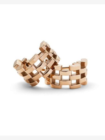 Daniel Wellington Ženski jekleni uhani Daniel Wellington z rožnatim zlatom 5-Link