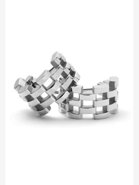 Daniel Wellington Ženski srebrni jekleni uhani Daniel Wellington 5-Link