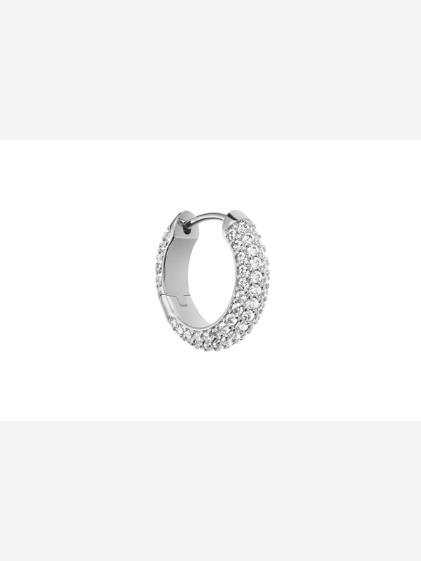 Daniel Wellington Ženski srebrni jekleni uhani Krogi Daniel Wellington