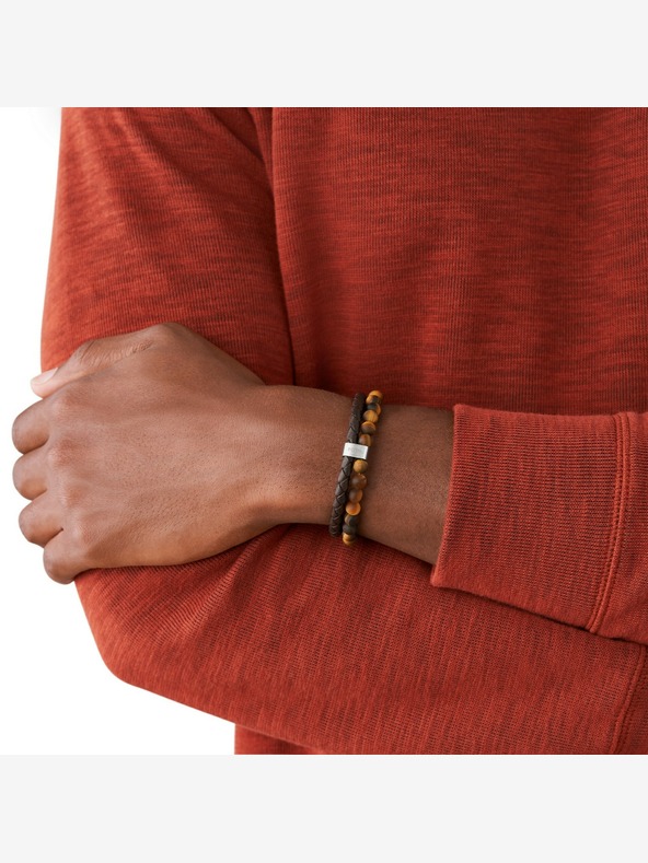 Fossil Moška usnjena zapestnica Fossil JF03118040