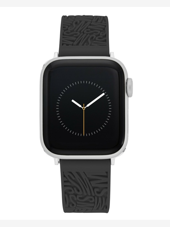 Steve Madden Steve Madden Ženski črn silikonski trak za Apple Watch 38/40/41 mm, WS/1003BKSV384041