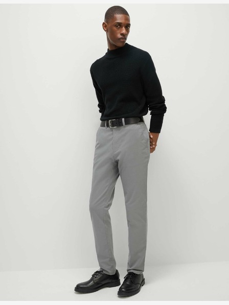 Marks & Spencer Hlače Marks & Spencer stretch chino slim fit sive barve