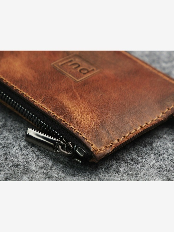 Pularys Pularys Moška usnjena denarnica Oldtimer Slim Brown