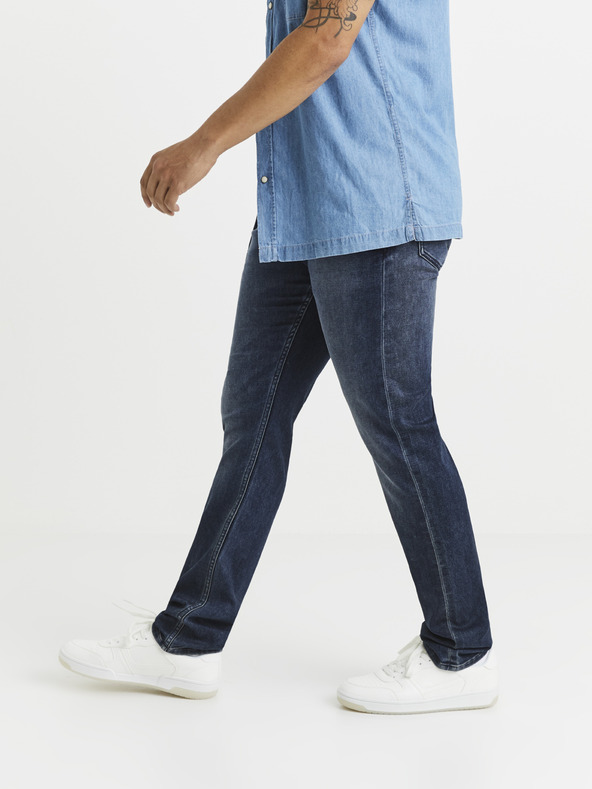 Celio Temno modre moške kavbojke tankega kroja Celio