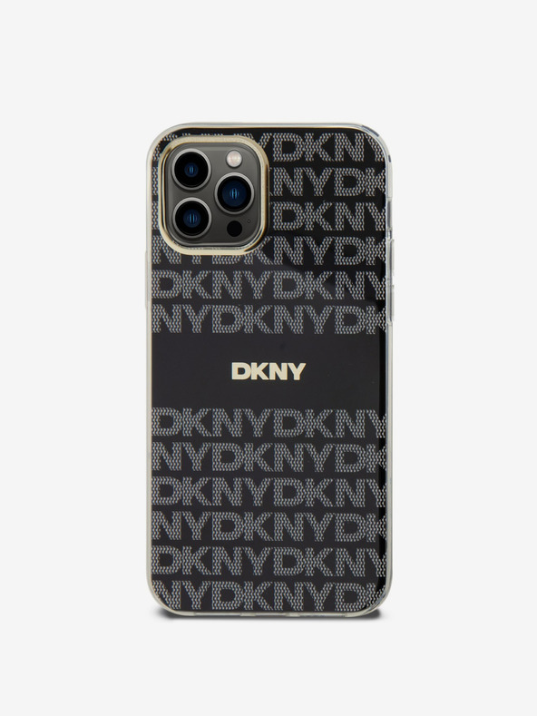 DKNY PC/TPU Repeat Pattern Tonal Stripe Magsafe Back Cover za iPhone 12/12 Pro Black DKNY