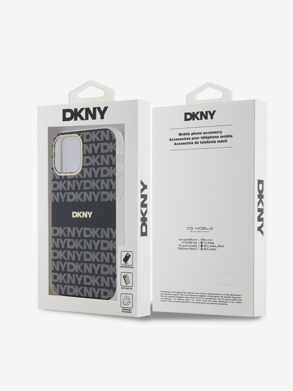 DKNY PC/TPU Repeat Pattern Tonal Stripe Magsafe Back Cover za iPhone 12/12 Pro Black DKNY