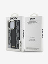 DKNY DKNY PU usnje Checkered Pattern Magsafe Back Cover za iPhone 16 Pro Black
