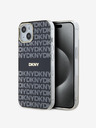 DKNY PC/TPU Repeat Pattern Tonal Stripe Magsafe Back Cover za iPhone 13 črna DKNY