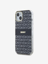 DKNY PC/TPU Repeat Pattern Tonal Stripe Magsafe Back Cover za iPhone 13 črna DKNY