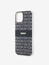 DKNY PC/TPU Repeat Pattern Tonal Stripe Magsafe Back Cover za iPhone 13 črna DKNY