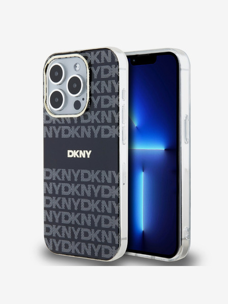 DKNY PC/TPU Repeat Pattern Tonal Stripe Magsafe Back Cover za iPhone 13 Pro Black DKNY