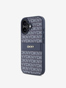 DKNY DKNY PU usnje s ponavljajočim se vzorcem in črto za iPhone 16 Modra