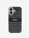 DKNY DKNY PC/TPU ponavljajoči se vzorec Tonal Stripe Magsafe hrbtni ovitek za iPhone 16 črn
