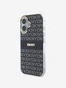 DKNY DKNY PC/TPU ponavljajoči se vzorec Tonal Stripe Magsafe hrbtni ovitek za iPhone 16 črn