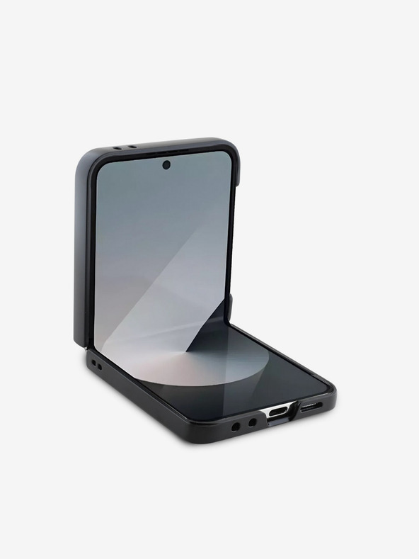 DKNY DKNY PU usnje s kvačkanim vzorcem in črto na hrbtni strani za Samsung Galaxy Z Flip 6 roza