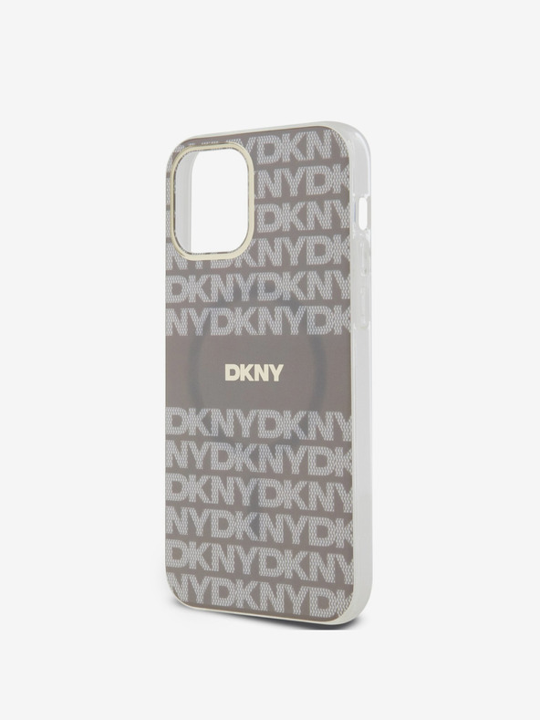 DKNY PC/TPU Repeat Pattern Tonal Stripe Magsafe Back Cover za iPhone 12/12 Pro Beige DKNY
