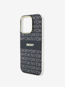 DKNY DKNY PC/TPU ponavljajoči se vzorec Tonal Stripe Magsafe hrbtni ovitek za iPhone 16 Pro črn