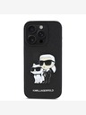 Karl Lagerfeld Karl Lagerfeld PU Saffiano Karl in Choupette hrbtni ovitek za iPhone 15 Pro Black