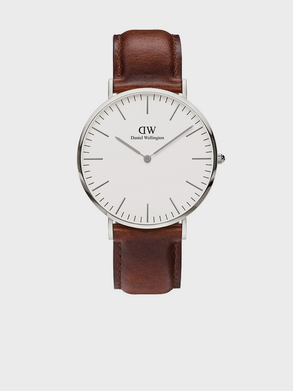 Daniel Wellington Moška ura Daniel Wellington Classic St Mawes z usnjenim pasom
