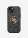 Guess PU 4G Metal Logo Zadní Kryt pro iPhone 14 Grey Ovitek za telefon