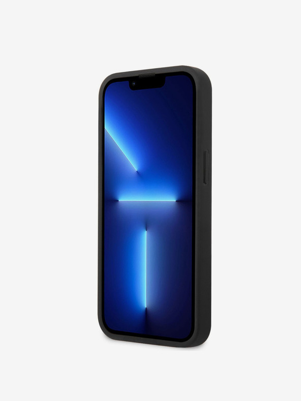 Guess PU 4G Metal Logo Zadní Kryt pro iPhone 14 Grey Ovitek za telefon