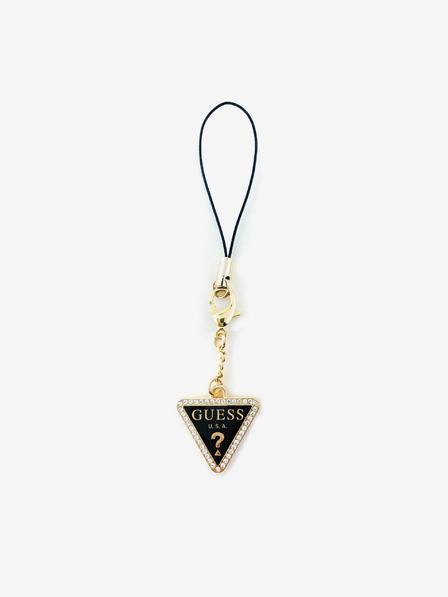 Guess Obesek s kovinskim logotipom Guess Strass Triangle Metal Logo